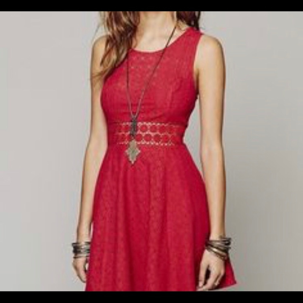 Free People dress with floral cut out